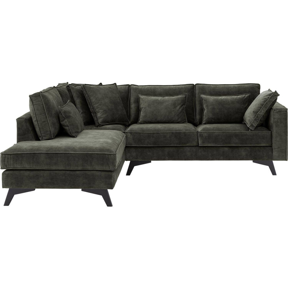 Goossens Bank Chambre groen, stof, 2-zits, elegant chic met ligelement links Goossens Bank Chambre groen, stof, 2-zits, elegant chic met ligelement links afbeelding 1