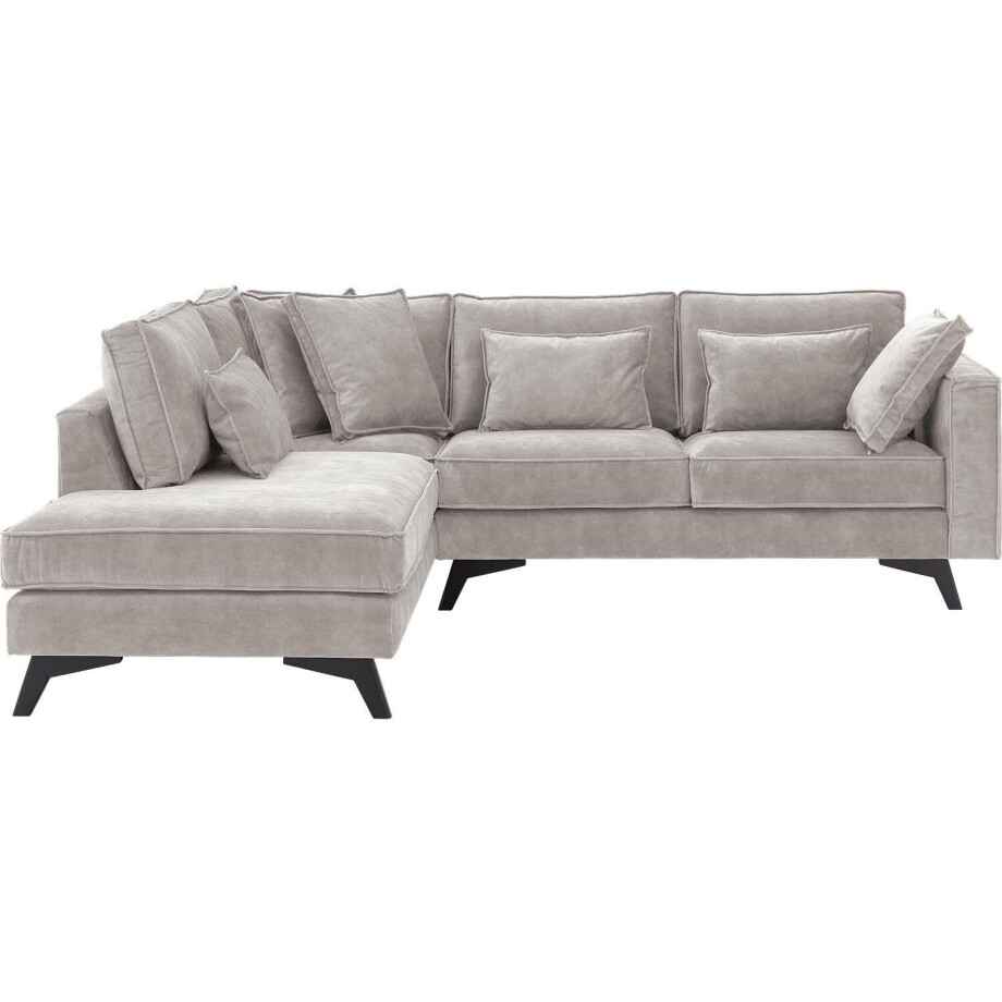 Goossens Bank Chambre grijs, stof, 2-zits, elegant chic met ligelement links Goossens Bank Chambre grijs, stof, 2-zits, elegant chic met ligelement links afbeelding 1