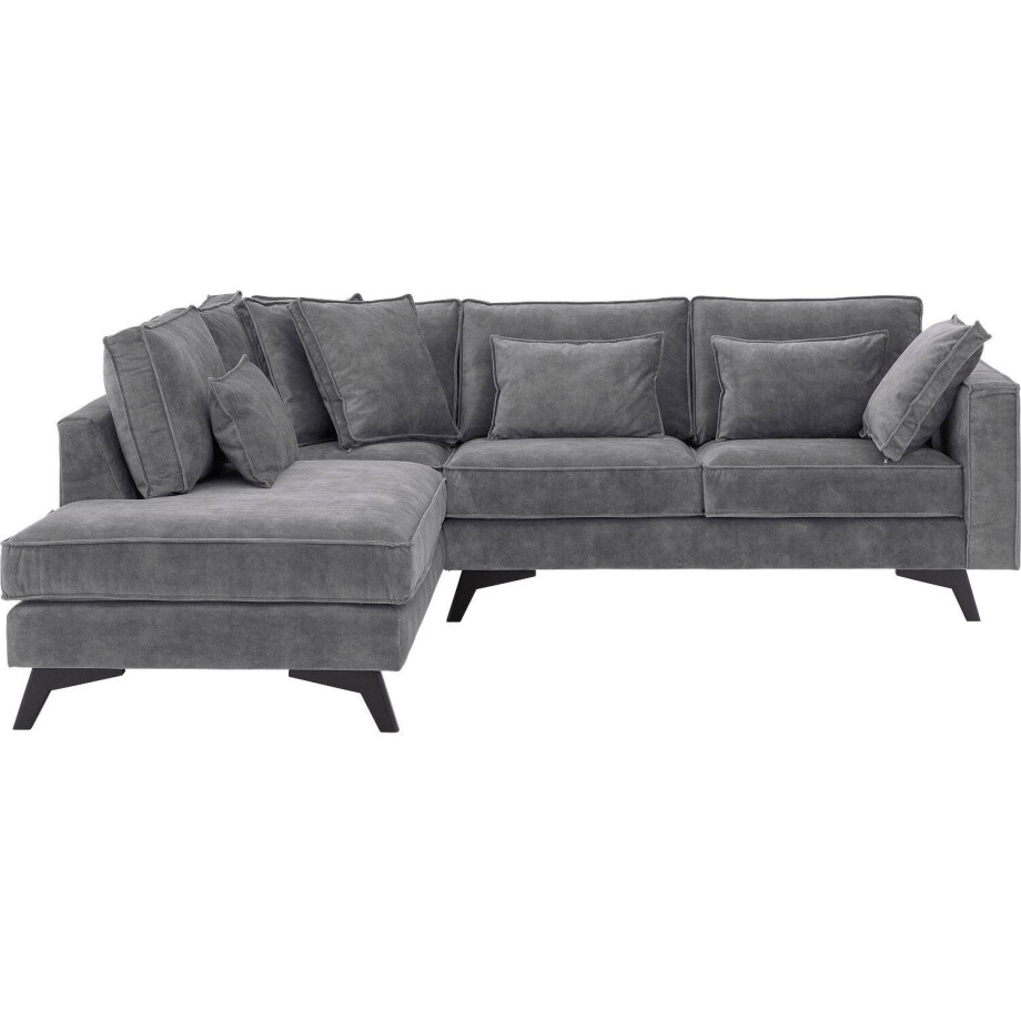 Goossens Bank Chambre grijs, stof, 2-zits, elegant chic met ligelement links Goossens Bank Chambre grijs, stof, 2-zits, elegant chic met ligelement links afbeelding 1