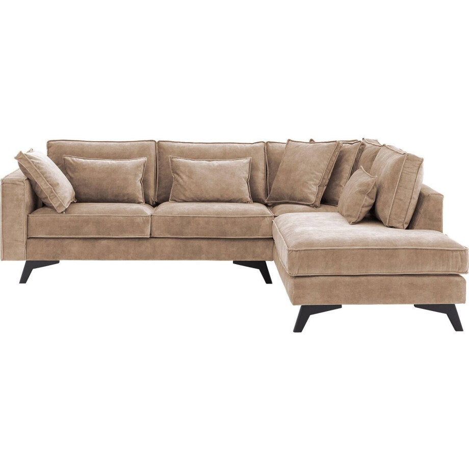 Goossens Bank Chambre bruin, stof, 2,5-zits, elegant chic met ligelement rechts Goossens Bank Chambre bruin, stof, 2,5-zits, elegant chic met ligelement rechts afbeelding 1