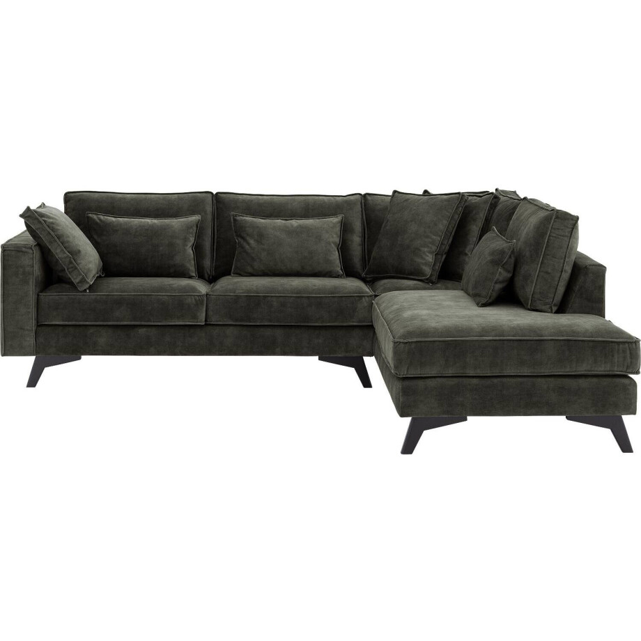 Goossens Bank Chambre groen, stof, 2,5-zits, elegant chic met ligelement rechts Goossens Bank Chambre groen, stof, 2,5-zits, elegant chic met ligelement rechts afbeelding 1