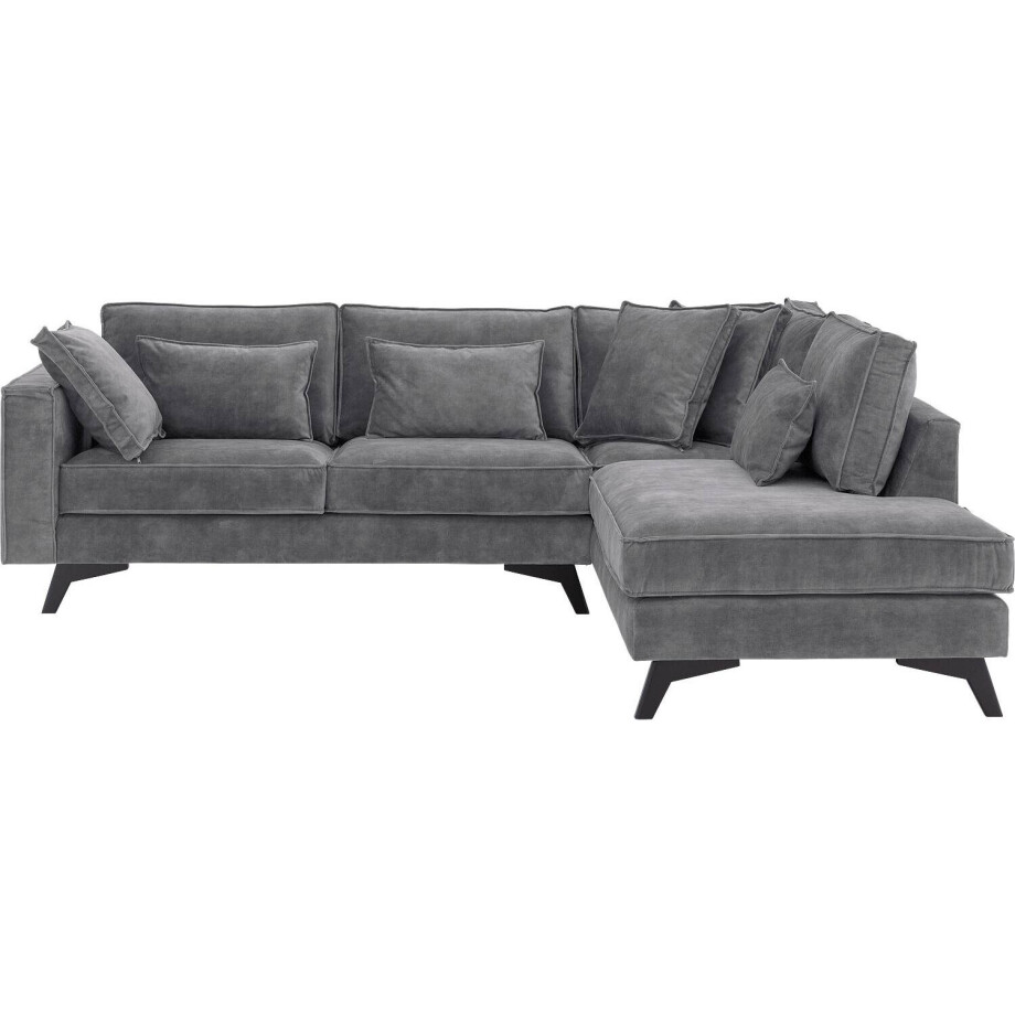 Goossens Bank Chambre grijs, stof, 2,5-zits, elegant chic met ligelement rechts afbeelding 1