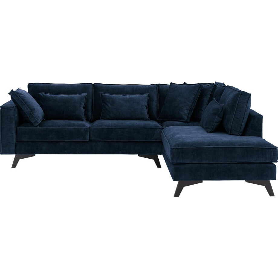 Goossens Bank Chambre blauw, stof, 2,5-zits, elegant chic met ligelement rechts Goossens Bank Chambre blauw, stof, 2,5-zits, elegant chic met ligelement rechts afbeelding 1