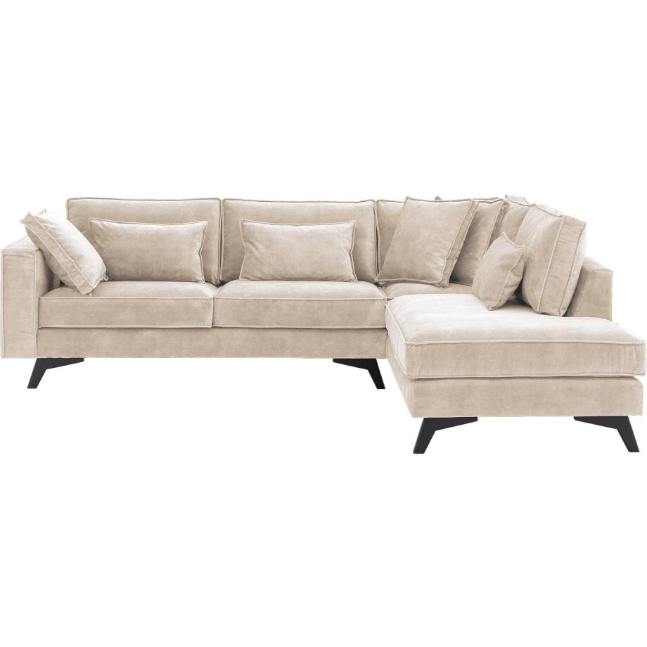 Goossens Bank Chambre beige, stof, 3-zits, elegant chic met ligelement rechts afbeelding 1