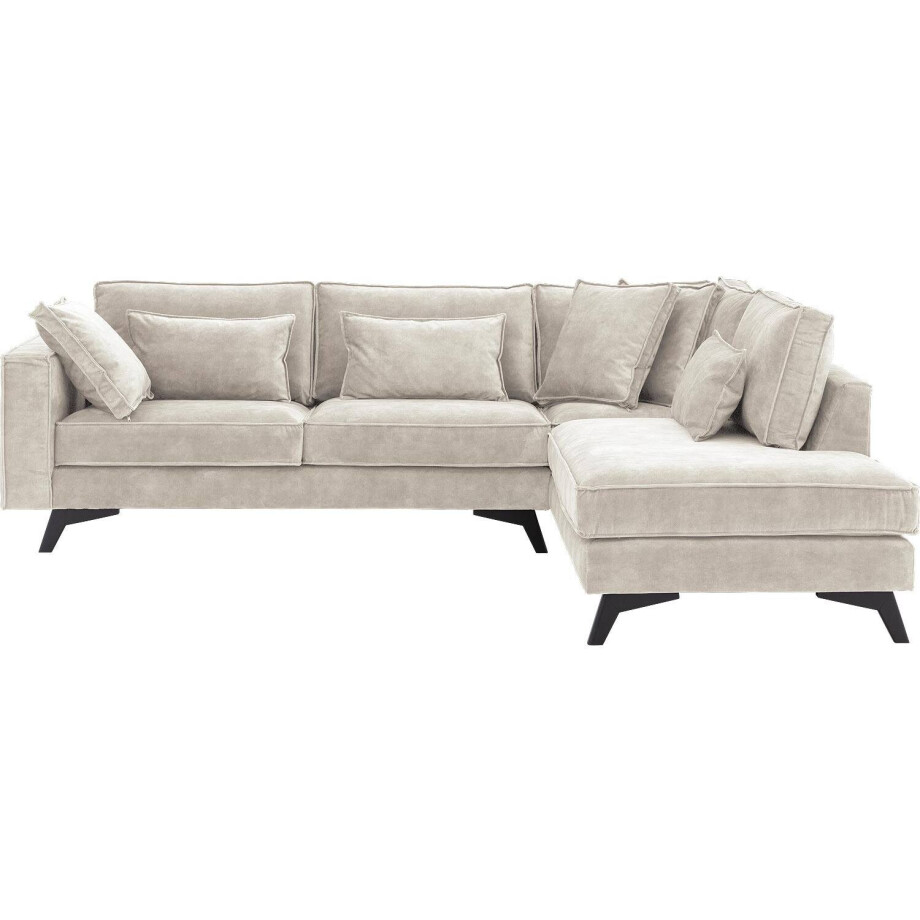 Goossens Bank Chambre bruin, stof, 3-zits, elegant chic met ligelement rechts Goossens Bank Chambre bruin, stof, 3-zits, elegant chic met ligelement rechts afbeelding 1