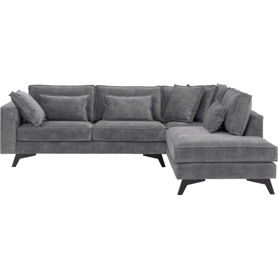 Goossens Bank Chambre grijs, stof, 3-zits, elegant chic met ligelement rechts afbeelding 1