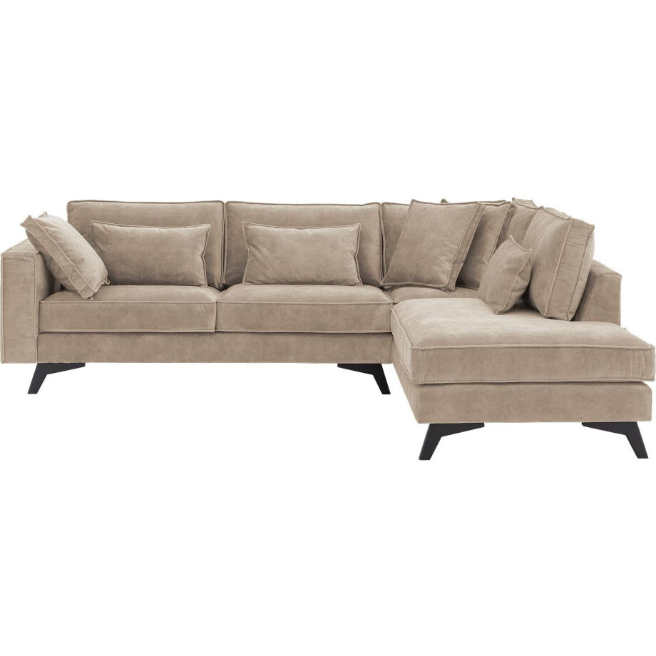 Goossens Bank Chambre beige, stof, 3-zits, elegant chic met ligelement rechts afbeelding 1