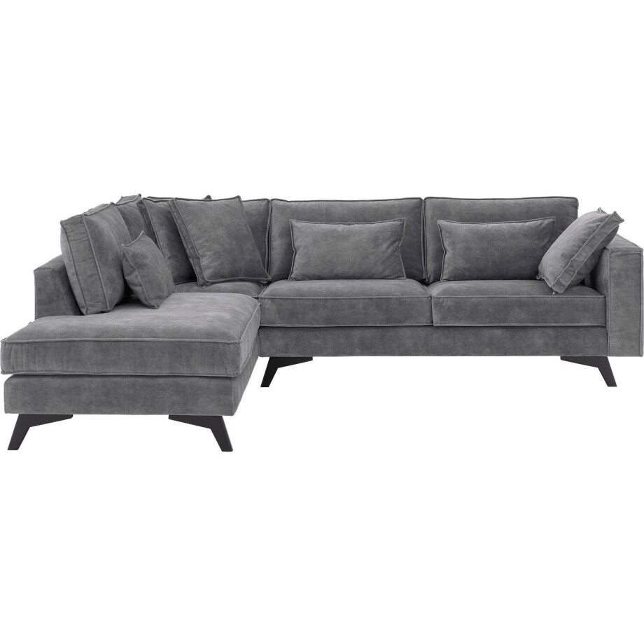 Goossens Bank Chambre grijs, stof, 3-zits, elegant chic met ligelement links afbeelding 1