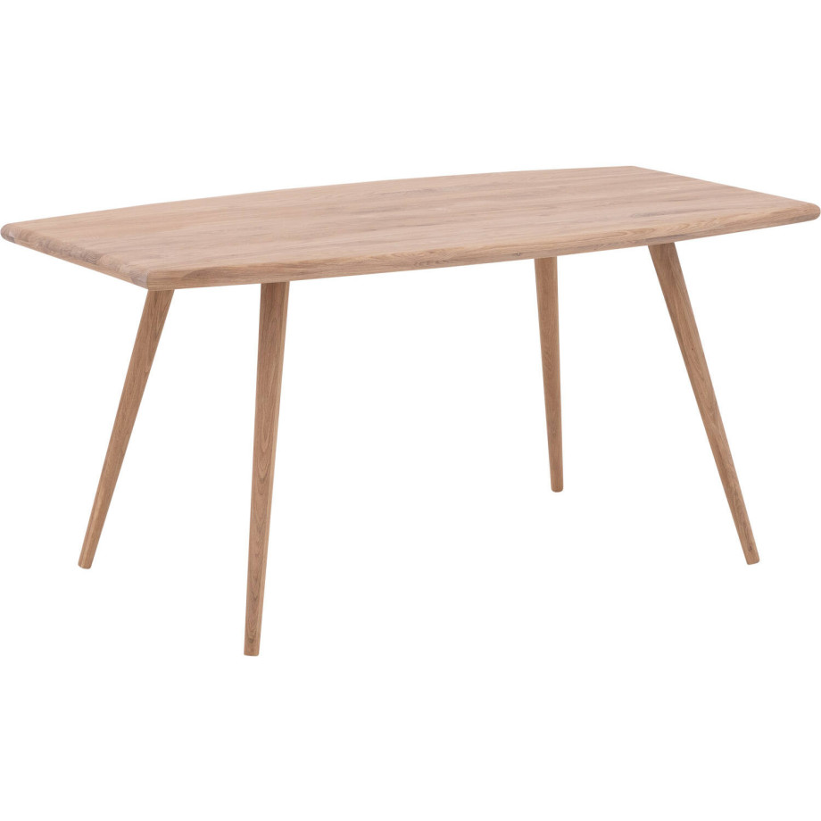 Goossens Eettafel Bjarte, Semi ovaal 160 x 90 cm afbeelding 1