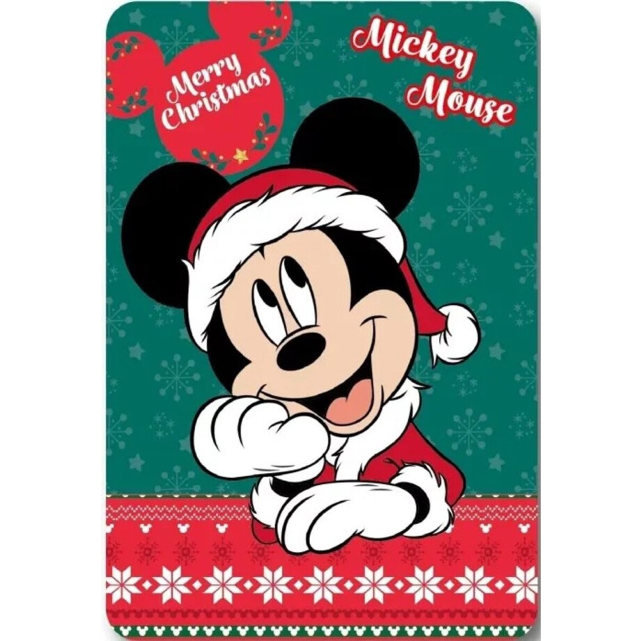 Mickey Mouse Festive Christmas Fleece deken 100 x 140 cm afbeelding 1