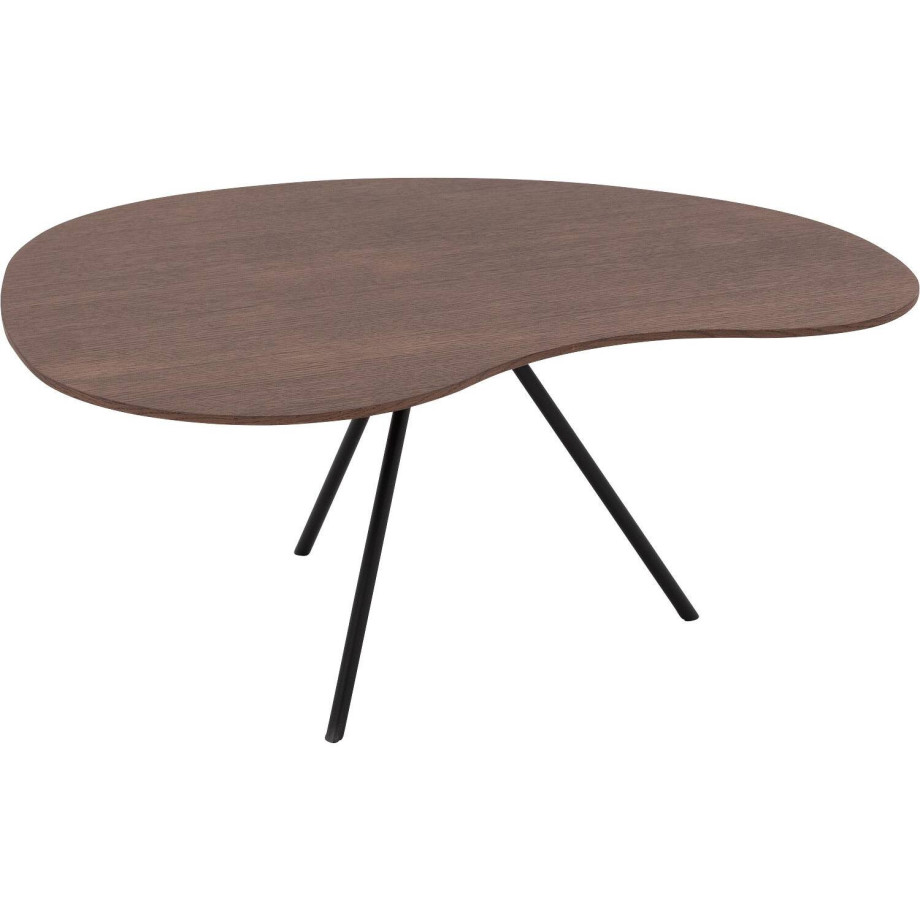 Goossens Salontafel Saya organisch, hout eiken donker bruin, modern design, 79 x 36 x 61 cm afbeelding 1