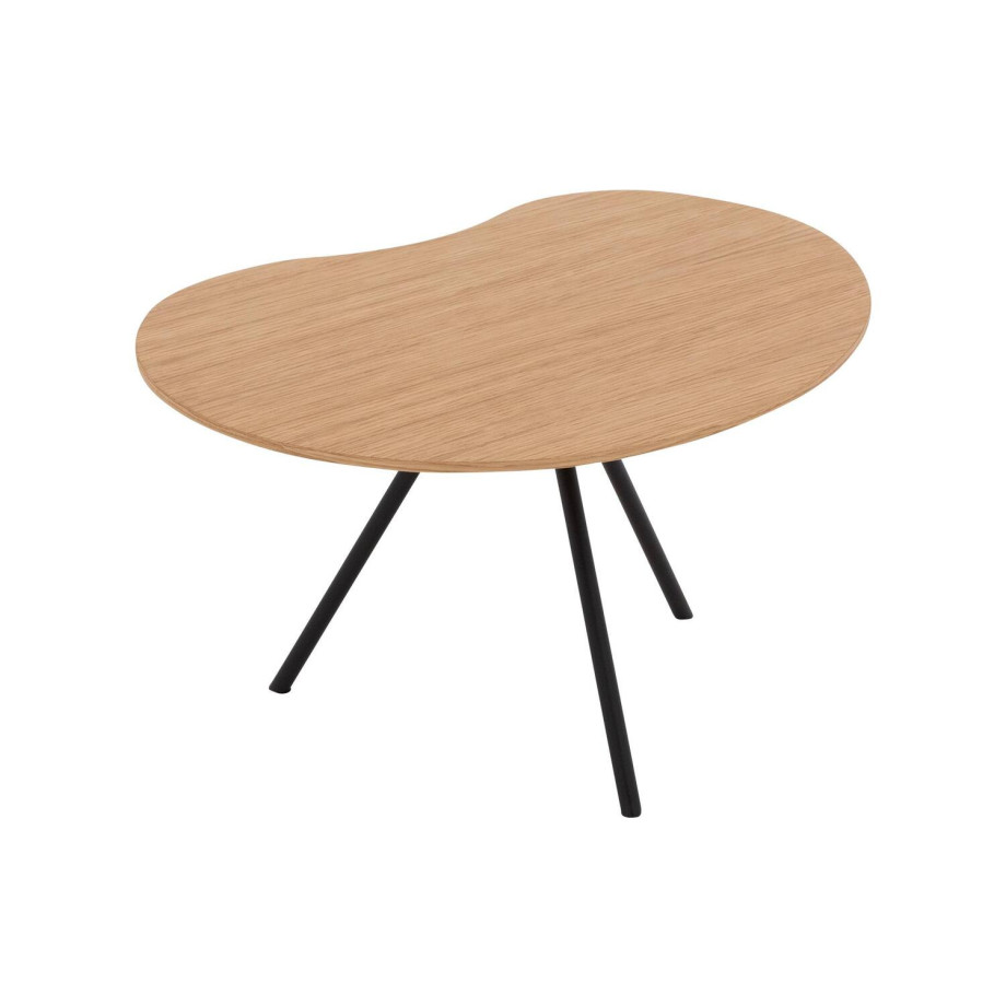 Goossens Salontafel Saya organisch, hout eiken blank, modern design, 61 x 33 x 49 cm afbeelding 1