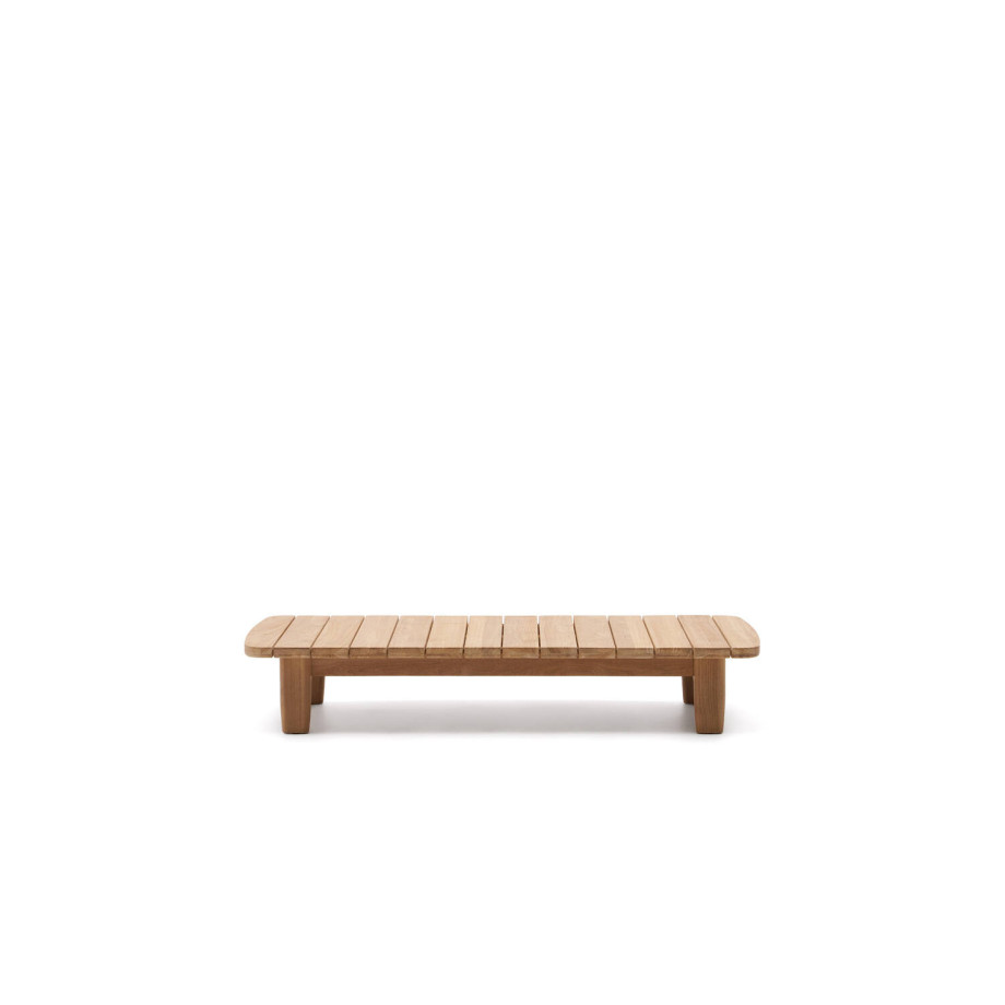 Kave Home Kave Home Salontafel Tirant rechthoekig, hout teak onbewerkt,, 140 x 26 x 70 cm afbeelding 1