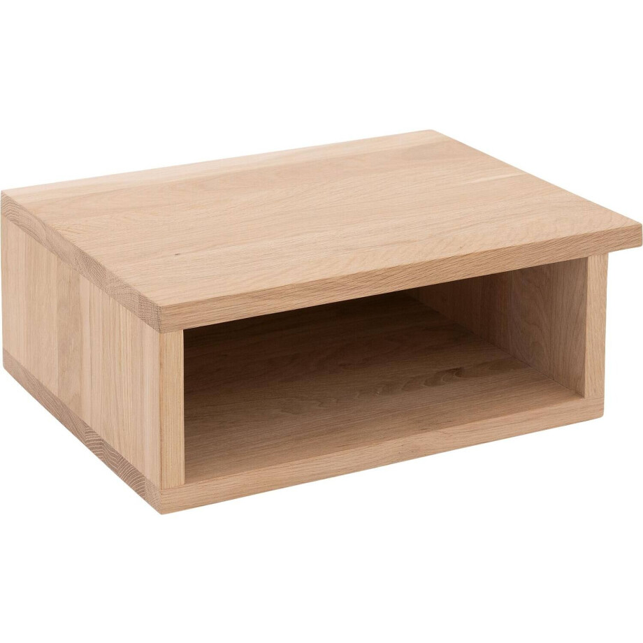 Goossens Aanhaaktafel Roll, Aanhaaktafel 40 cm breed met open vak, links afbeelding 1