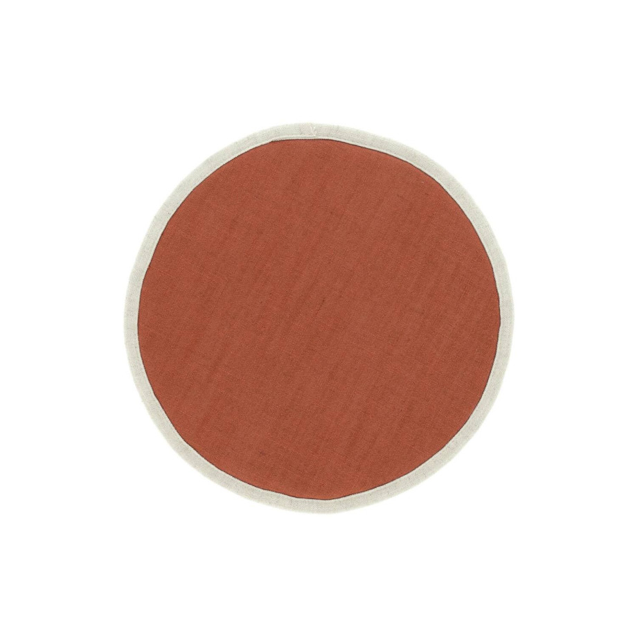 Kave Home Kave Home Woon Accessoires Prisca, Prisca rond kussenstoel terracotta Ø 35 cm (mtk0220) afbeelding 