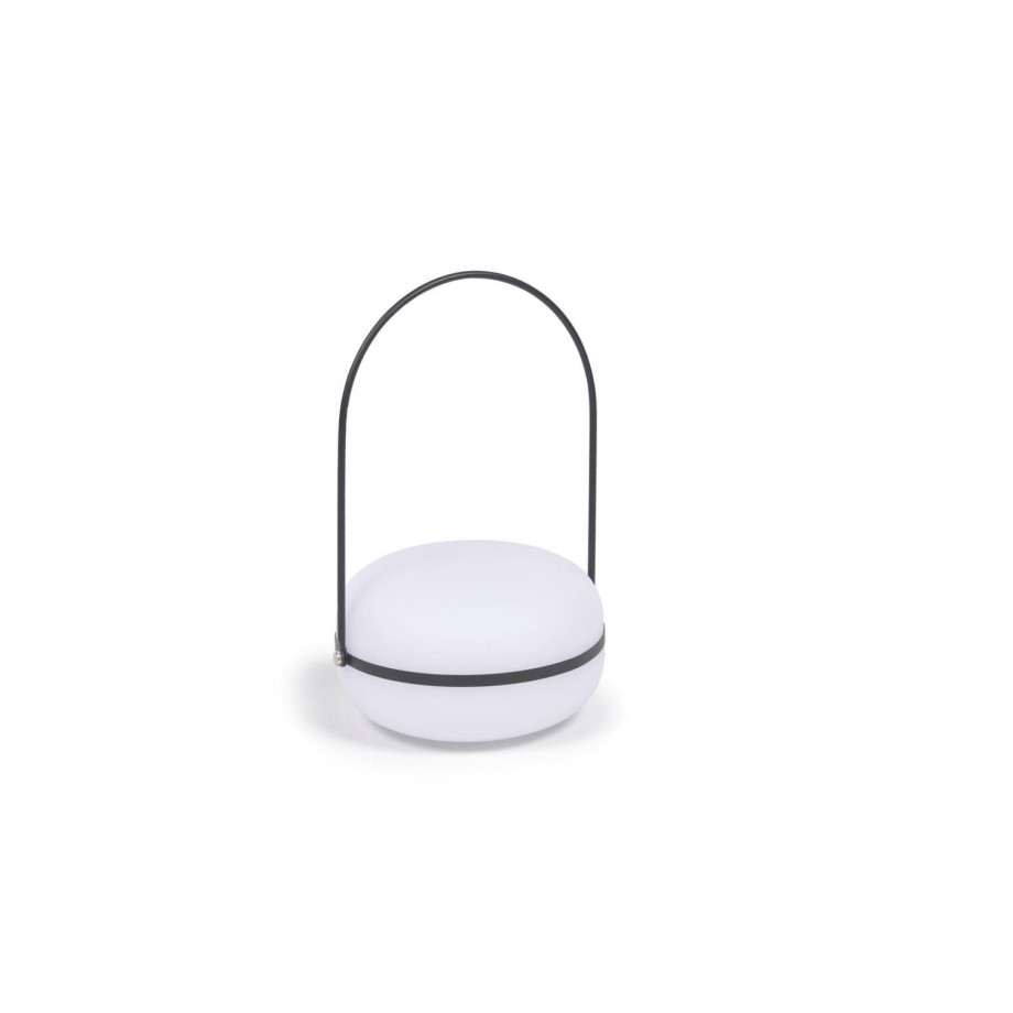 Kave Home Kave Home Lamp Tea, Tea tafellamp van polyethyleen en metaal met zwarte afwerking afbeelding 