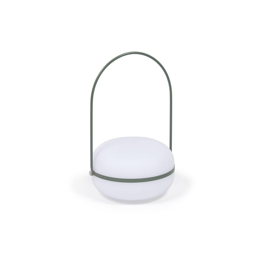 Kave Home Kave Home Lamp Tea, Tea tafellamp van polyethyleen en metaal met groene afwerking afbeelding 