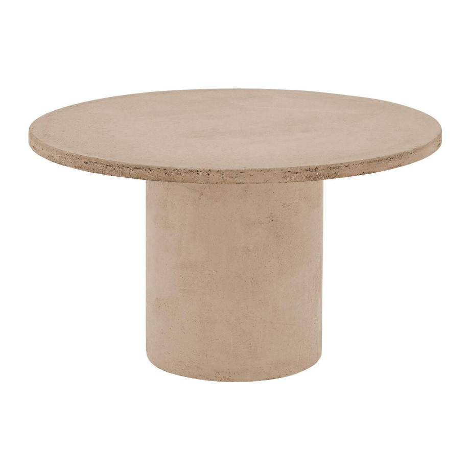 Goossens Salontafel Stone rond, beton grijs, urban industrieel, 70 x 40 x 70 cm afbeelding 1