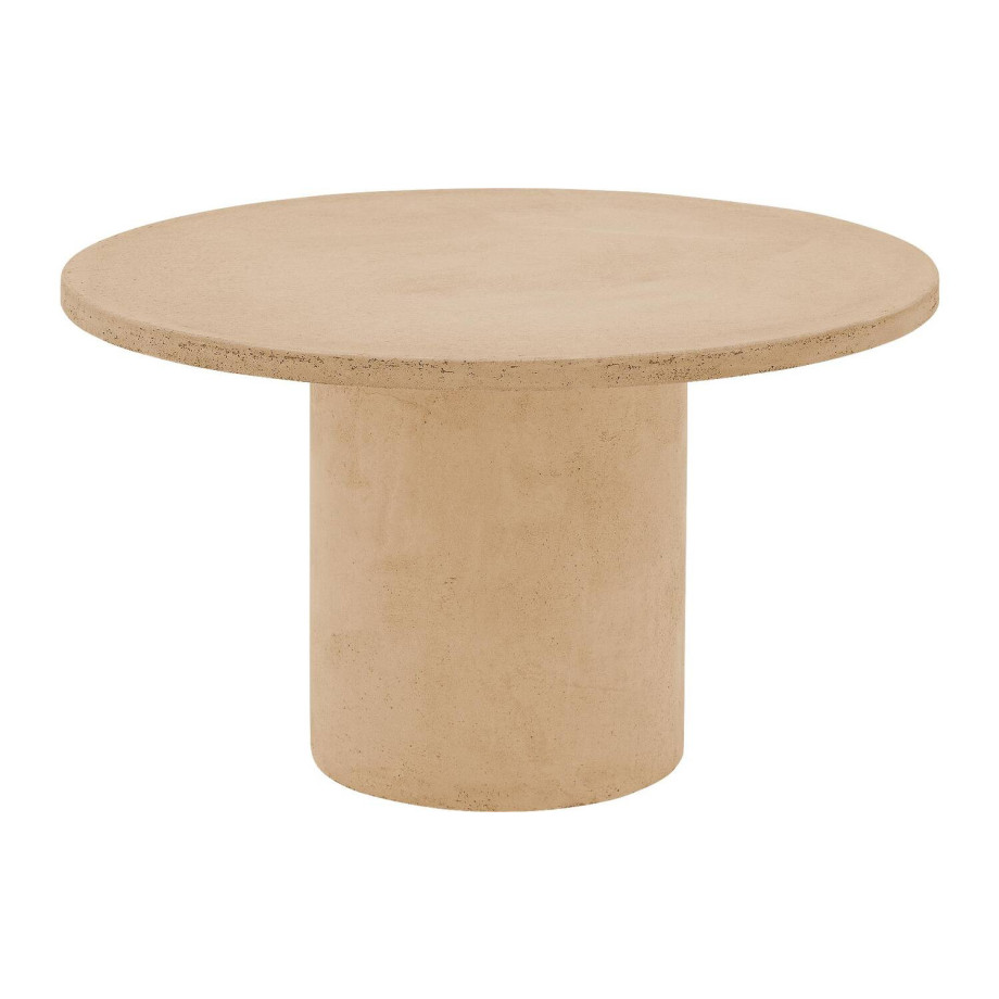 Goossens Salontafel Stone rond, beton grijs, urban industrieel, 70 x 40 x 70 cm afbeelding 1