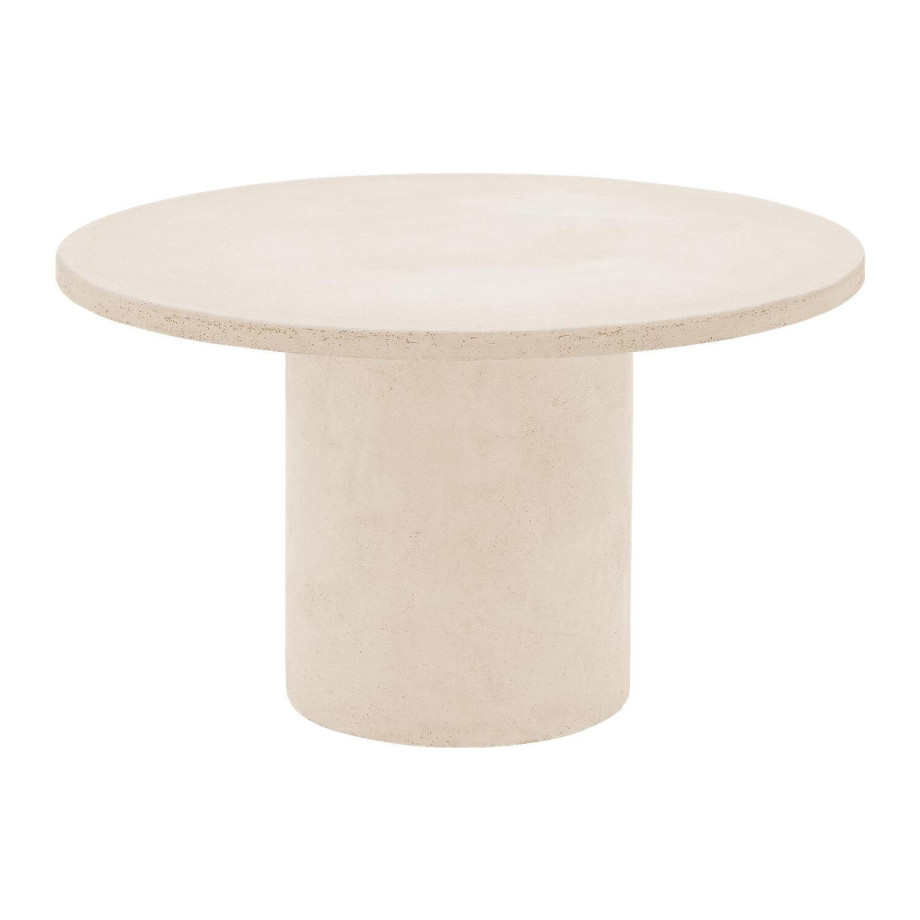 Goossens Salontafel Stone rond, beton grijs, urban industrieel, 70 x 40 x 70 cm afbeelding 1