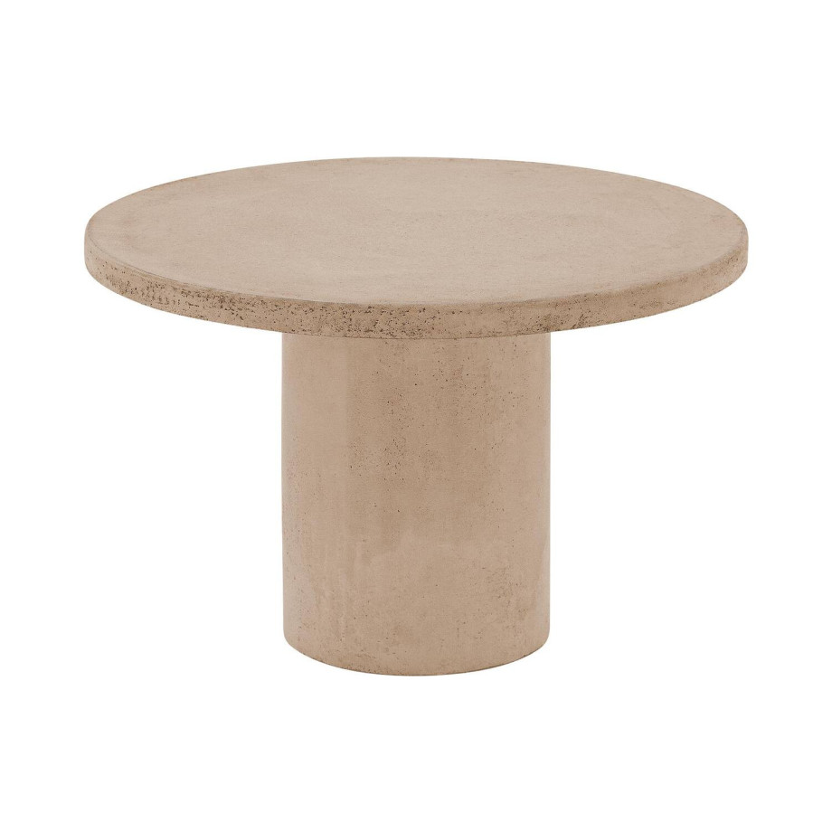 Goossens Salontafel Stone rond, beton grijs, urban industrieel, 50 x 31 x 50 cm afbeelding 1