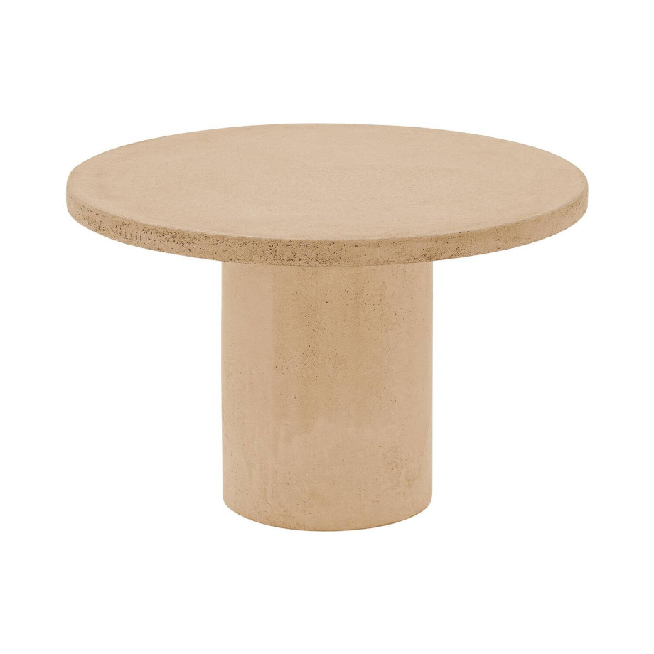 Goossens Salontafel Stone rond, beton grijs, urban industrieel, 50 x 31 x 50 cm afbeelding 1