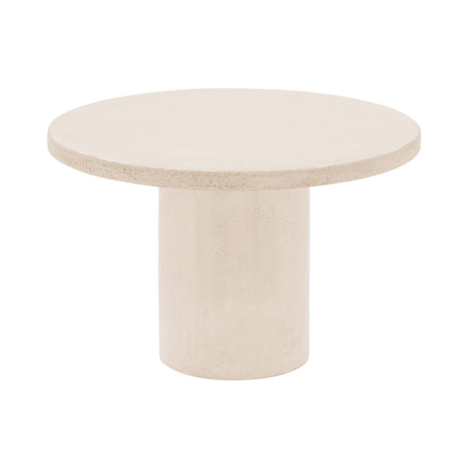 Goossens Salontafel Stone rond, beton grijs, urban industrieel, 50 x 31 x 50 cm afbeelding 1