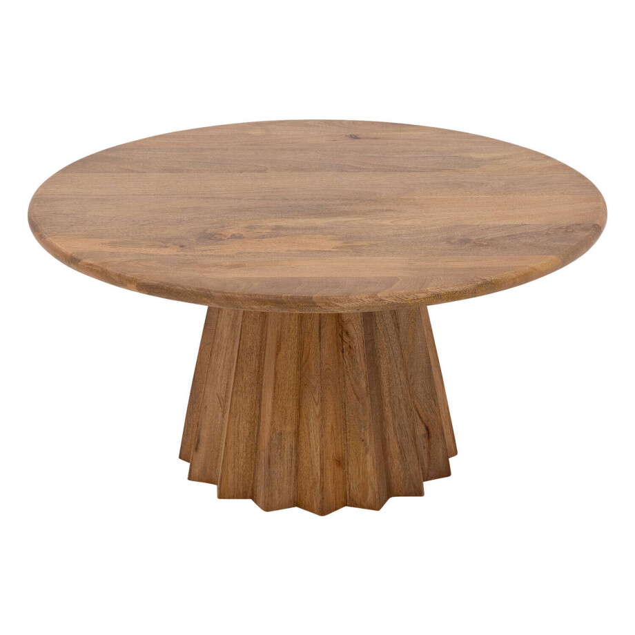 Goossens Salontafel Felicia rond, hout mango bruin,, 80 x 40 x 80 cm afbeelding 1