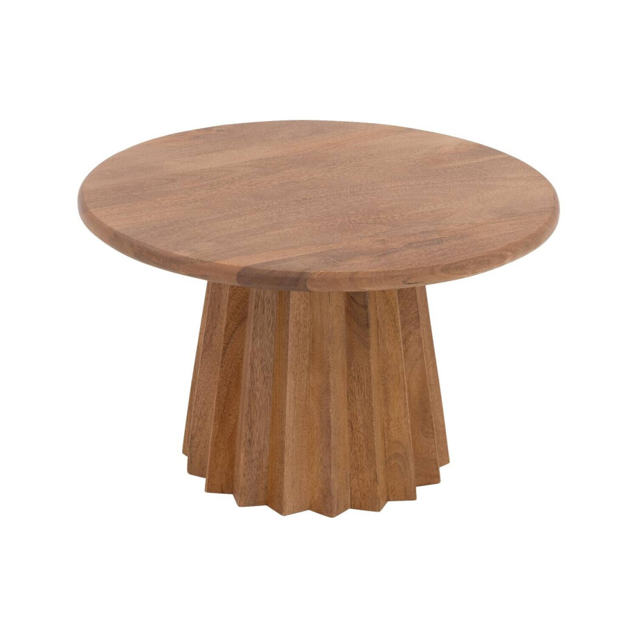 Goossens Salontafel Felicia rond, hout mango bruin,, 60 x 37 x 60 cm afbeelding 1
