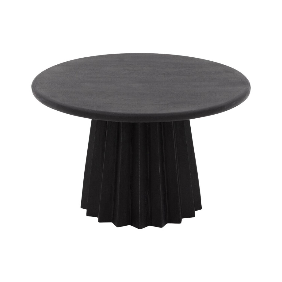 Goossens Salontafel Felicia rond, hout mango zwart,, 60 x 37 x 60 cm afbeelding 1