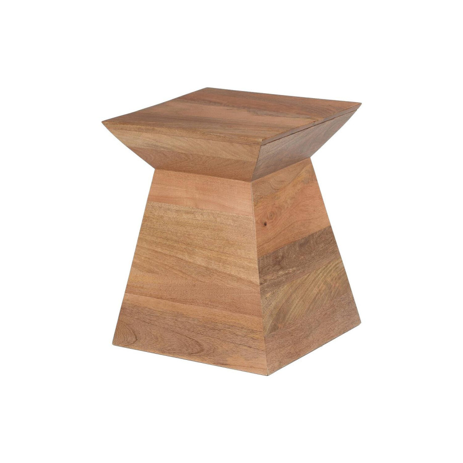 Goossens Bijzettafel Tor, hout mango bruin,, 41 x 50 x 41 cm afbeelding 1