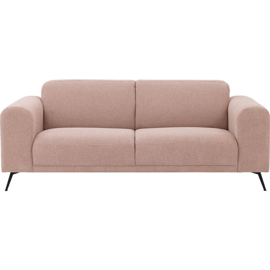 Goossens Bank Shallow roze, stof, 3-zits, stijlvol landelijk afbeelding 1