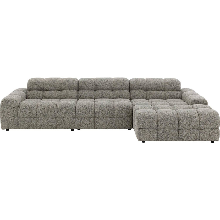 Goossens Bank Dean groen, stof, met chaise longue rechts Goossens Bank Dean groen, stof, met chaise longue rechts afbeelding 1