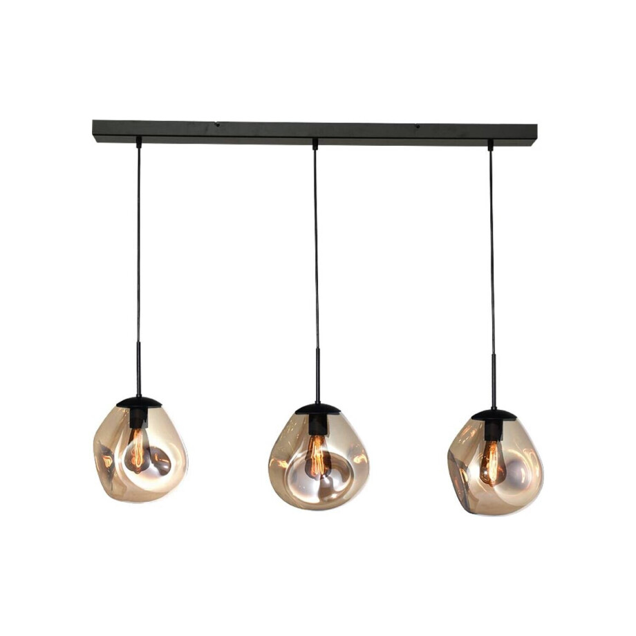 Goossens Hanglamp Lava, Hanglamp met 3 lichtpunten (base recht) Goossens Hanglamp Lava, Hanglamp met 3 lichtpunten (base recht) afbeelding 1