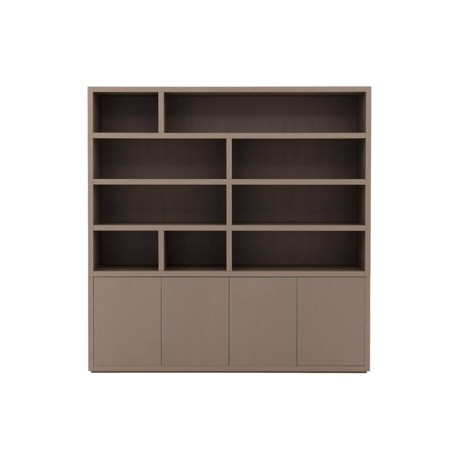 Goossens Buffetkast Barcelona, 4 deuren 9 open vakken, bruin eiken, 208 x 212 x 45 cm, stijlvol landelijk Goossens Buffetkast Barcelona, 4 deuren 9 open vakken, bruin eiken, 208 x 212 x 45 cm, stijlvol landelijk afbeelding 1
