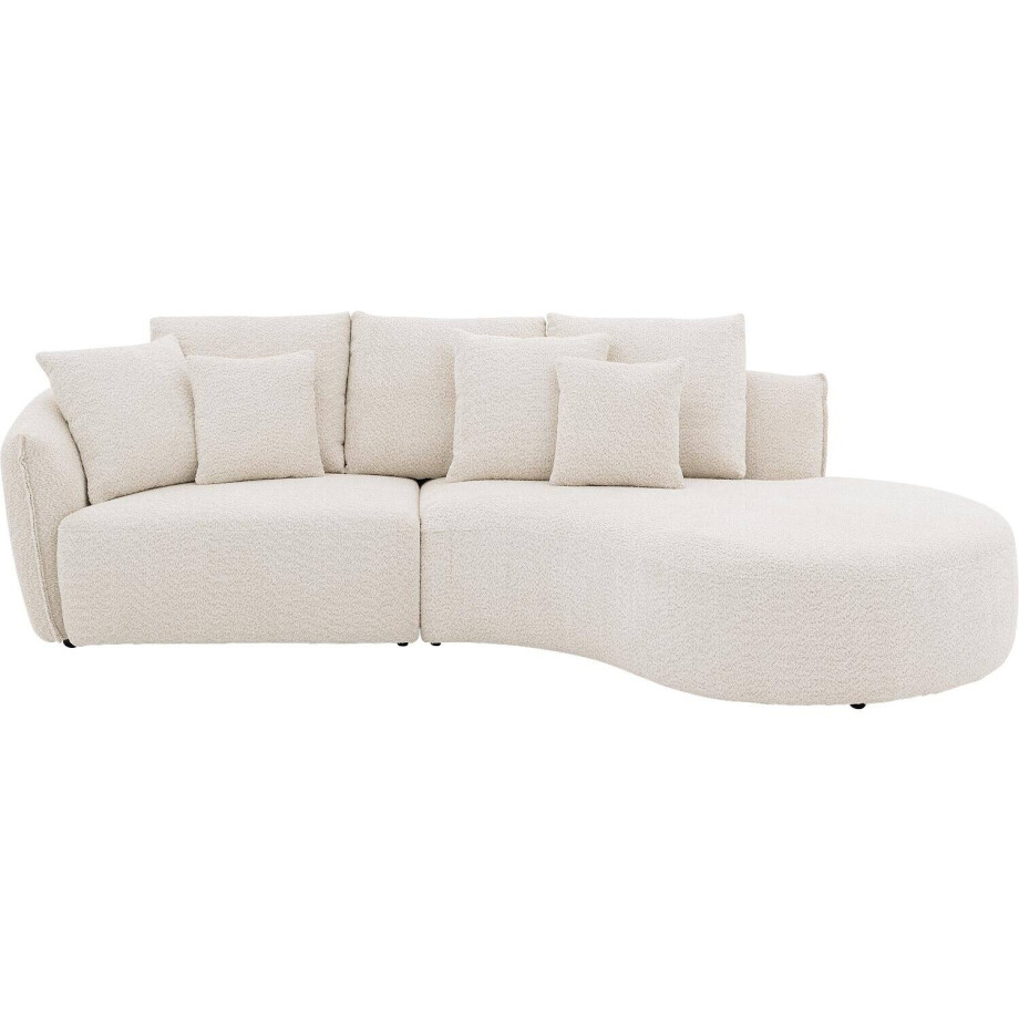 Goossens Bank Fay wit, stof, 1,5-zits, stijlvol landelijk met chaise longue rechts Goossens Bank Fay wit, stof, 1,5-zits, stijlvol landelijk met chaise longue rechts afbeelding 1