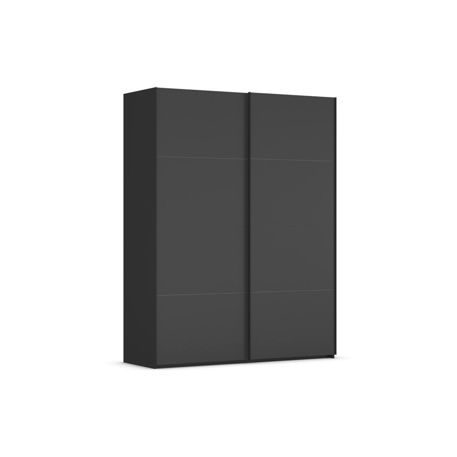 Goossens Excellent Kledingkast Finca Mat Glas, Slaapkamerkast 160 cm breed, 236 cm hoog, 2x 4 paneel glas schuifdeuren afbeelding 1