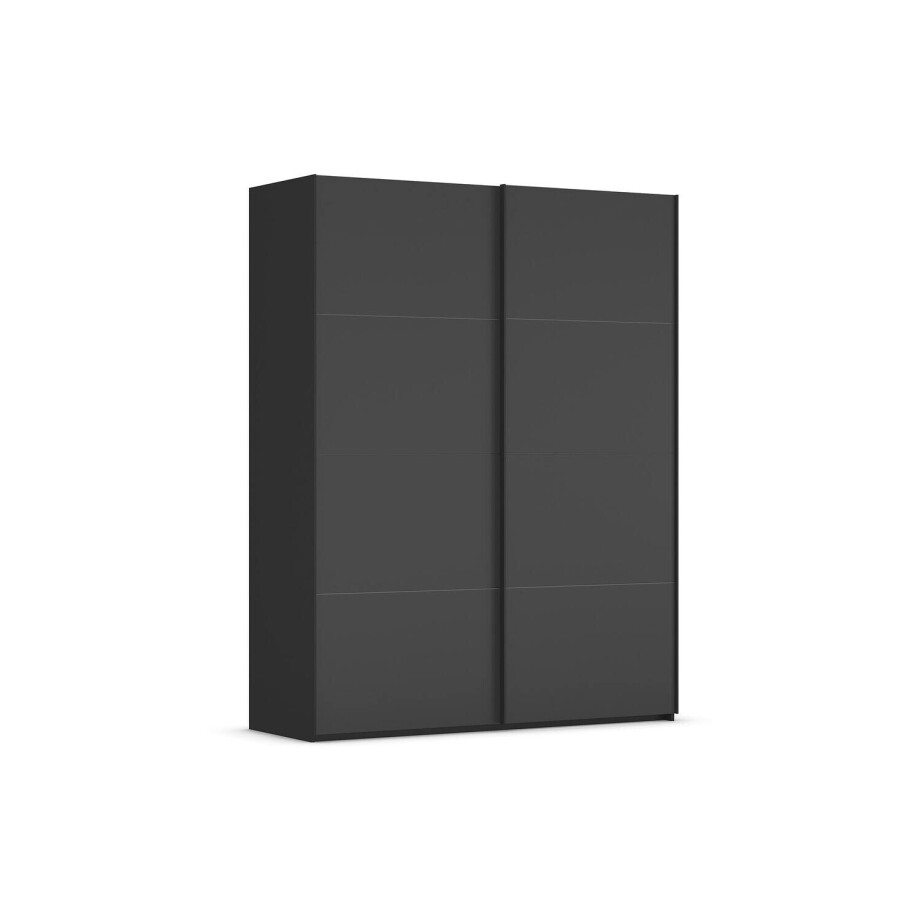 Goossens Excellent Kledingkast Finca Mat Glas, Slaapkamerkast 200 cm breed, 236 cm hoog, 2x 4 paneel glas schuifdeuren afbeelding 1