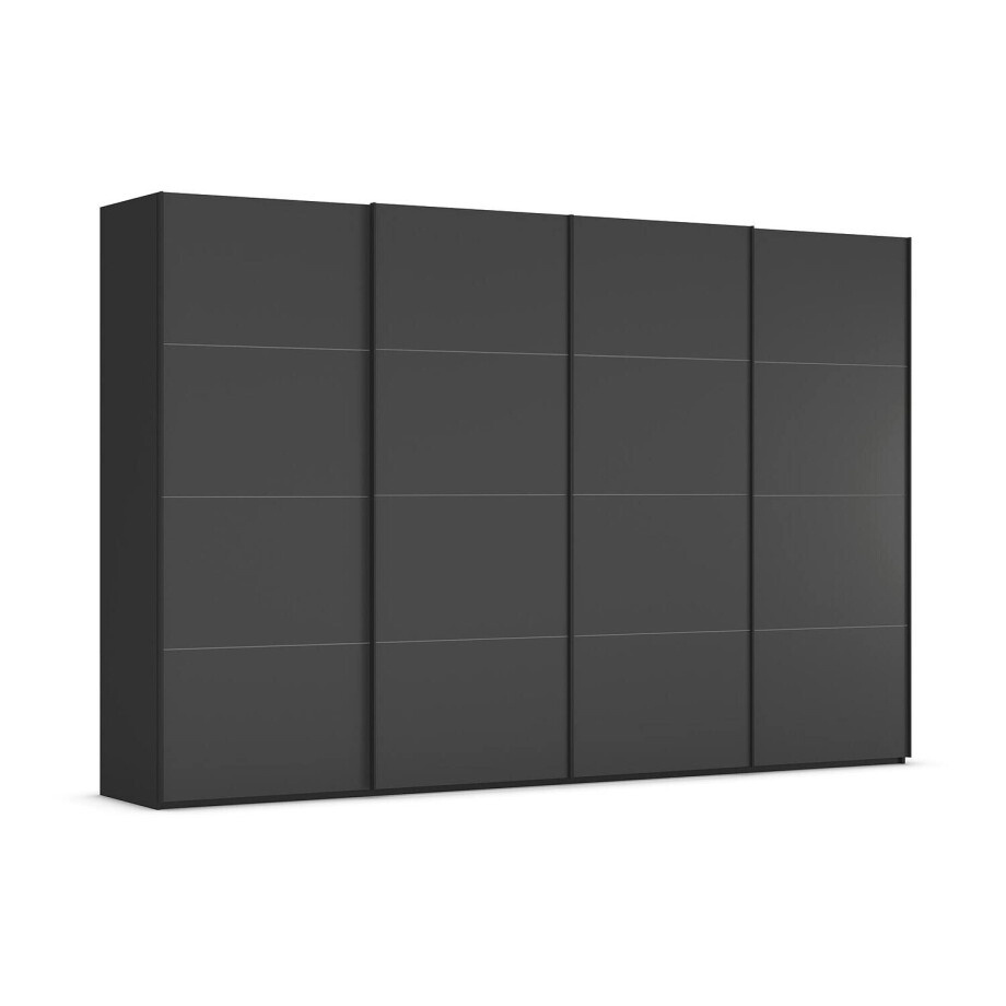 Goossens Excellent Kledingkast Finca Mat Glas, Slaapkamerkast 400 cm breed, 236 cm hoog, 4x 4 paneel glas schuifdeuren Goossens Excellent Kledingkast Finca Mat Glas, Slaapkamerkast 400 cm breed, 236 cm hoog, 4x 4 paneel glas schuifdeuren afbeelding 1