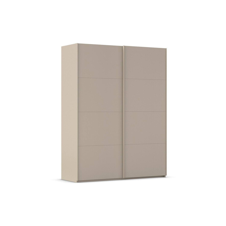 Goossens Excellent Kledingkast Finca Mat Glas, Slaapkamerkast 160 cm breed, 236 cm hoog, 2x 4 paneel glas schuifdeuren afbeelding 1