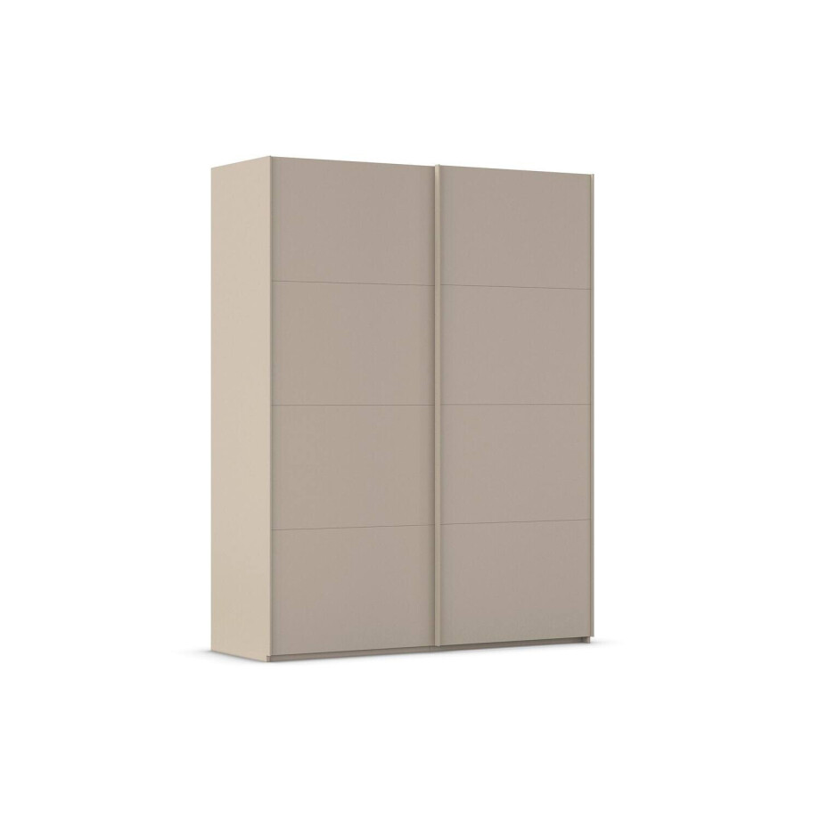 Goossens Excellent Kledingkast Finca Mat Glas, Slaapkamerkast 200 cm breed, 236 cm hoog, 2x 4 paneel glas schuifdeuren afbeelding 1