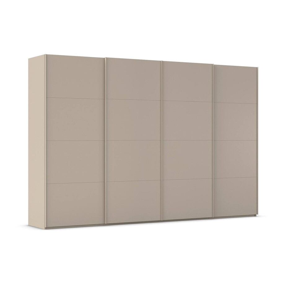 Goossens Excellent Kledingkast Finca Mat Glas, Slaapkamerkast 400 cm breed, 236 cm hoog, 4x 4 paneel glas schuifdeuren Goossens Excellent Kledingkast Finca Mat Glas, Slaapkamerkast 400 cm breed, 236 cm hoog, 4x 4 paneel glas schuifdeuren afbeelding 1