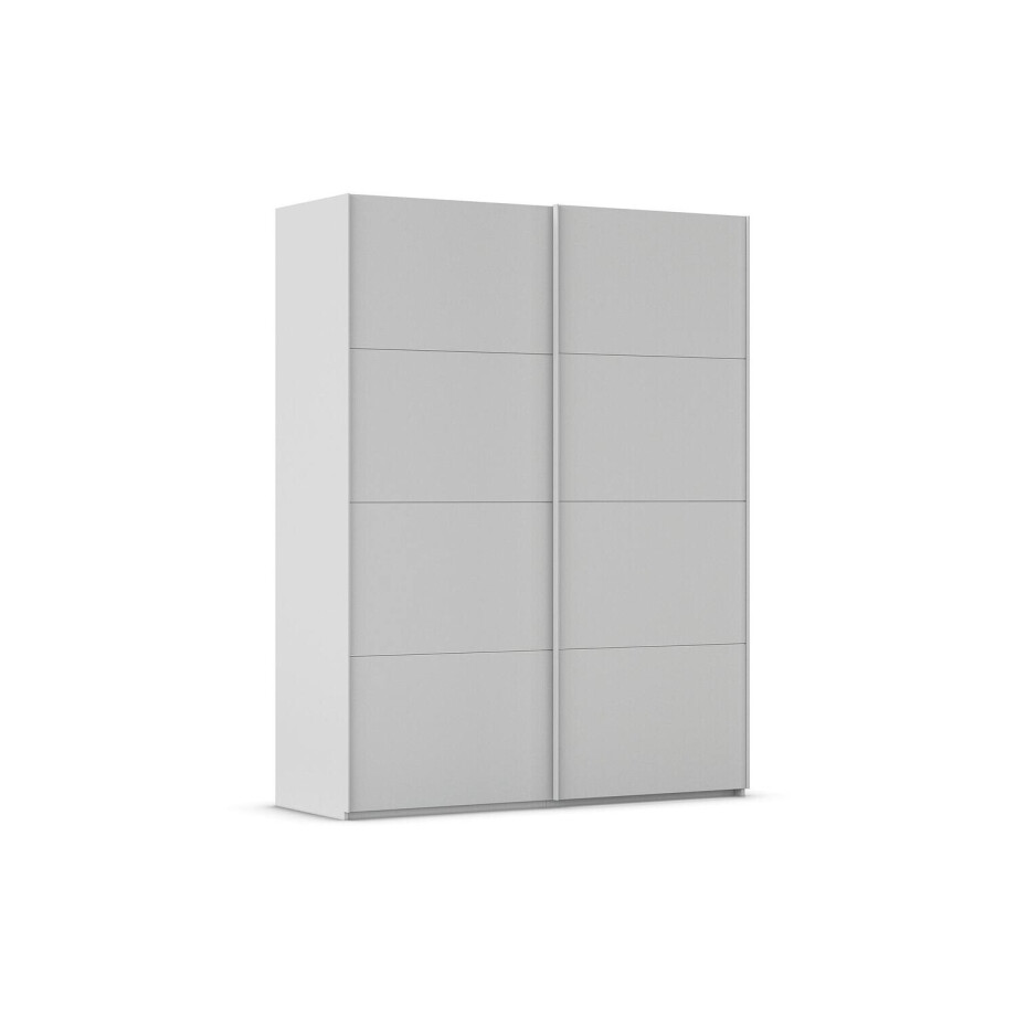 Goossens Excellent Kledingkast Finca Mat Glas, Slaapkamerkast 200 cm breed, 236 cm hoog, 2x 4 paneel glas schuifdeuren afbeelding 1