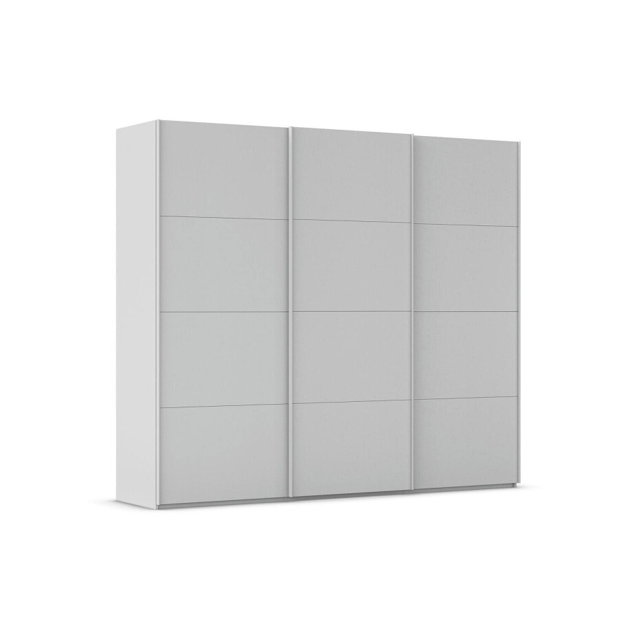 Goossens Excellent Kledingkast Finca Mat Glas, Slaapkamerkast 270 cm breed, 236 cm hoog, 3x 4 paneel glas schuifdeuren afbeelding 1