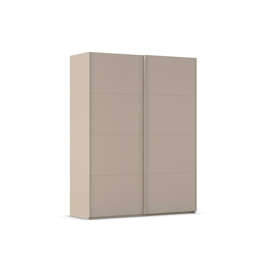 Goossens Excellent Kledingkast Finca Mat Glas, Slaapkamerkast 180 cm breed, 236 cm hoog, 2x 4 paneel glas schuifdeuren afbeelding 1