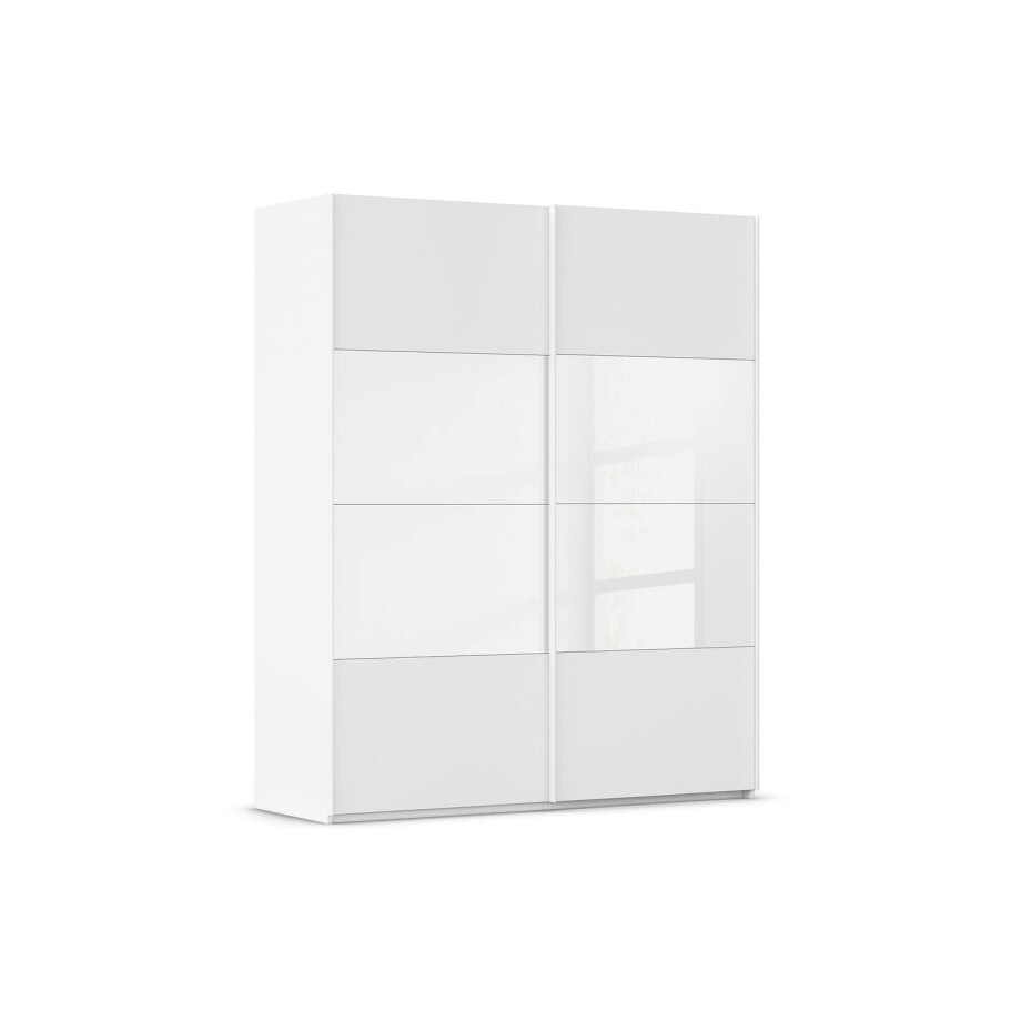 Goossens Kledingkast Finca Combi Glans-mat Glas, Slaapkamerkast 160 cm breed, 236 cm hoog, 2x 4 paneel (glas met glas mat combinatie) schuifdeuren Goossens Kledingkast Finca Combi Glans-mat Glas, Slaapkamerkast 160 cm breed, 236 cm hoog, 2x 4 paneel (glas met glas mat combinatie) schuifdeuren afbeelding 1