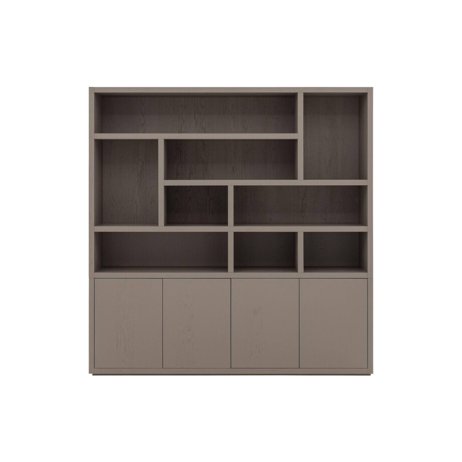 Goossens Buffetkast Barcelona, 4 deuren 9 open vakken (verticale layout), bruin eiken, 208 x 212 x 45 cm, stijlvol landelijk Goossens Buffetkast Barcelona, 4 deuren 9 open vakken (verticale layout), bruin eiken, 208 x 212 x 45 cm, stijlvol landelijk afbeelding 1