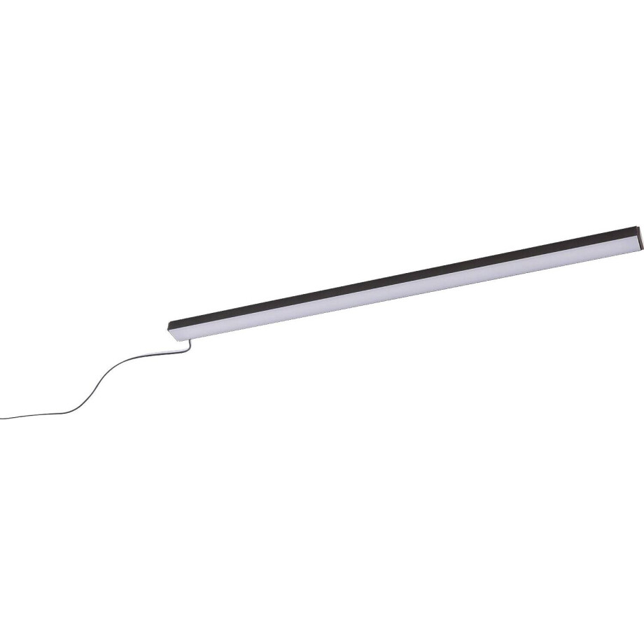 Goossens Kastverlichting Finish, Set 43 cm ledstrip geel licht met afstandbediening, zwart aluminium, , stijlvol landelijk afbeelding 1
