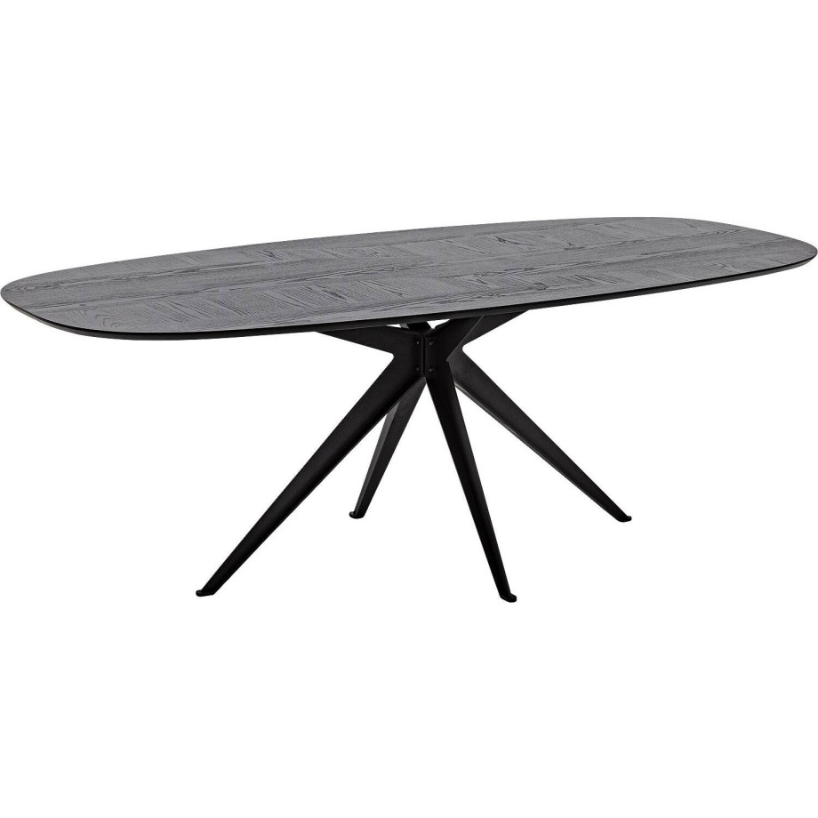 Goossens Eettafel Birgit, Semi ovaal 220 x 105 cm afbeelding 1