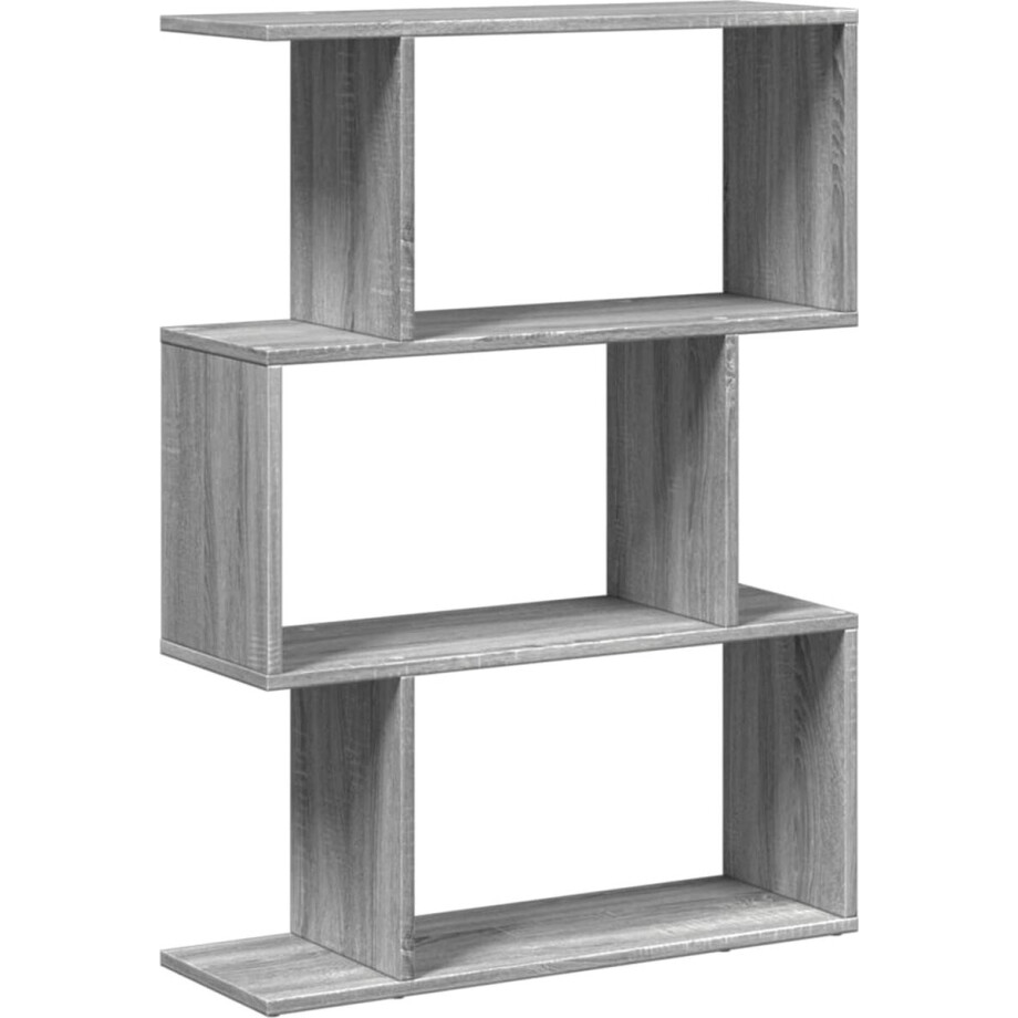 vidaXL - Kamerscherm - / - boekenkast - 3-laags - 70x24x97 - cm - hout - grijs - sonoma vidaXL - Kamerscherm - / - boekenkast - 3-laags - 70x24x97 - cm - hout - grijs - sonoma afbeelding 1